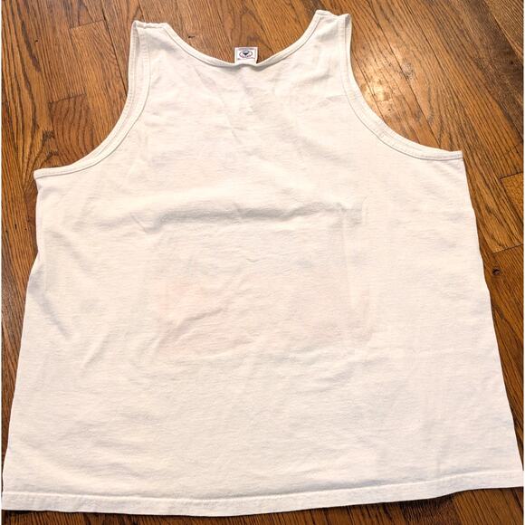 Summer Jazzercise Mens XL Tank Delta Graphic White Blue Orange Workout Fitness - Picture 2 of 6